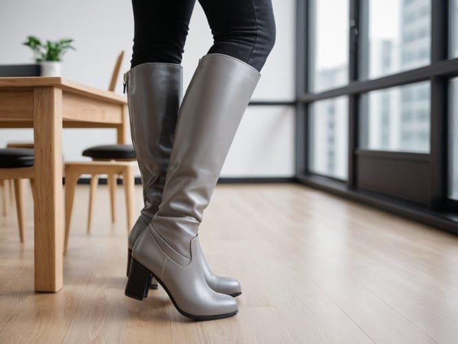 Womens-Grey-Knee-High-Boots-1