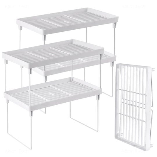 nihome-4-pack-stackable-plastic-kitchen-storage-shelf-foldable-rack-white-kitchen-cabinet-organizer--1