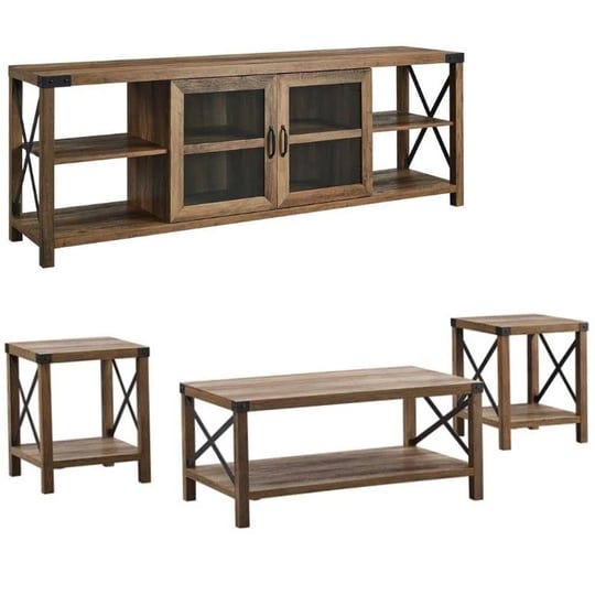 4-piece-farmhouse-tv-stand-and-coffee-table-and-2-end-tables-set-in-rustic-oak-2740111-pkg-1