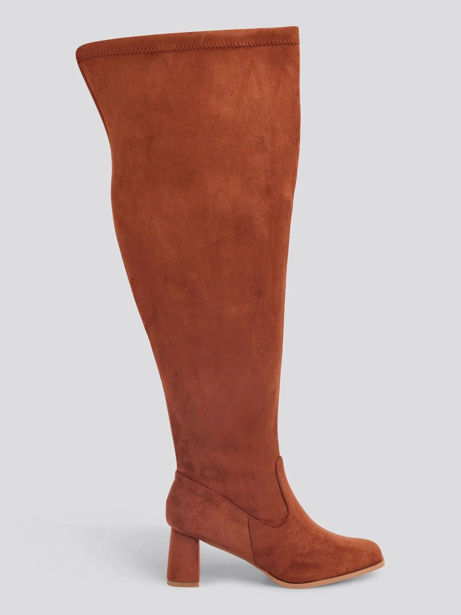 Fashionable Cognac Over-the-Knee High Boots by Fashion to Figure | Image