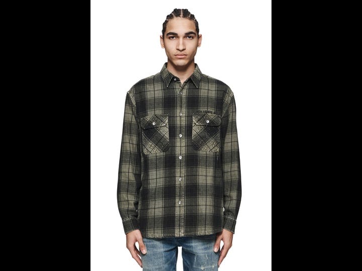 purple-brand-mens-plaid-cotton-flannel-shirt-green-size-medium-1