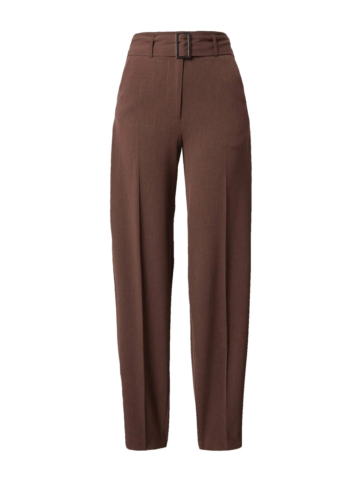 Topshop Chocolate Brown Belted Peg Pants | Image