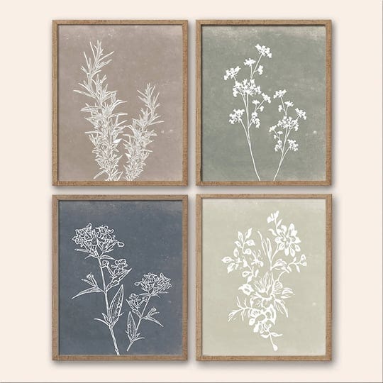 framed-boho-wall-art-set-of-4-for-wooded-minimalist-botanical-print-wall-art-for-rustic-vintage-farm-1