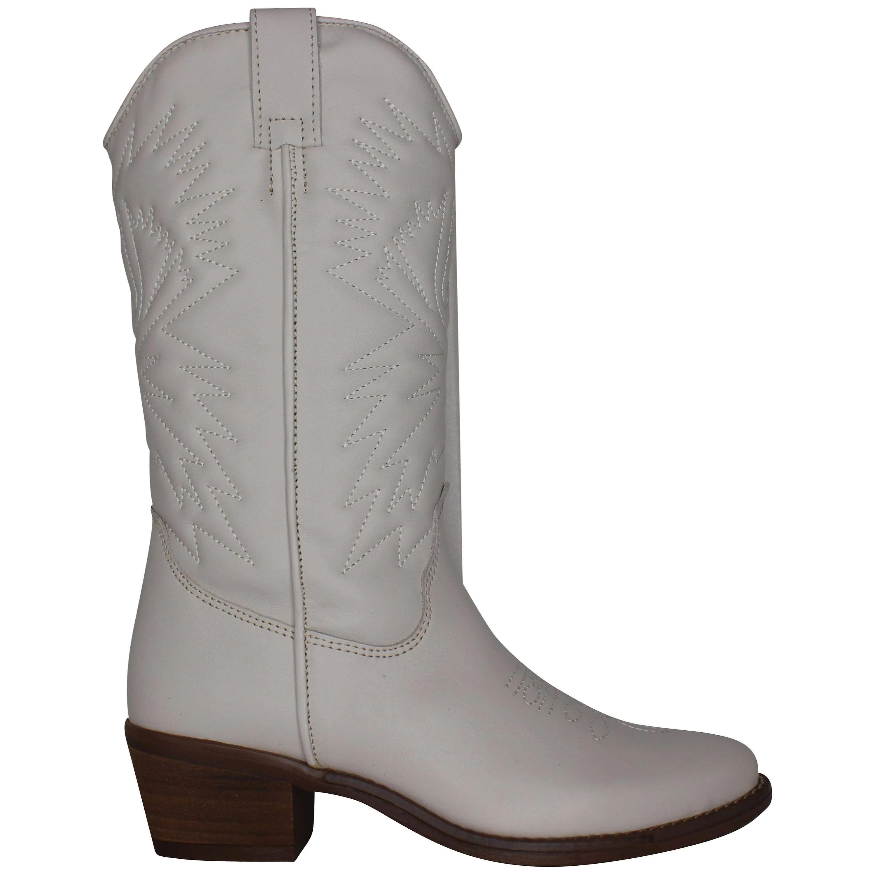 Stylish Steve Madden White Leather Women's Boots | Image