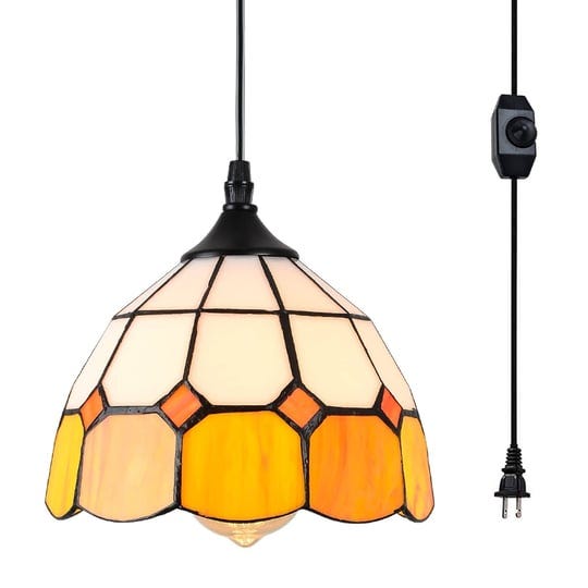 stepeak-tiffany-plug-in-pendant-lightdimmable-mini-chandelier-perfect-vintage-swag-ceiling-lamp-for--1