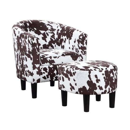 convenience-concepts-take-a-seat-churchill-accent-chair-with-ottoman-brown-cow-print-1
