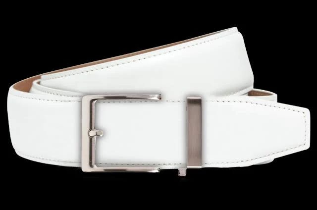Elegant White Belt with Aluminum Buckle | Image