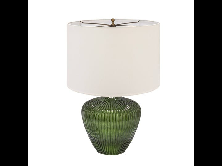 creative-co-op-green-glass-table-lamp-with-white-drum-shade-1