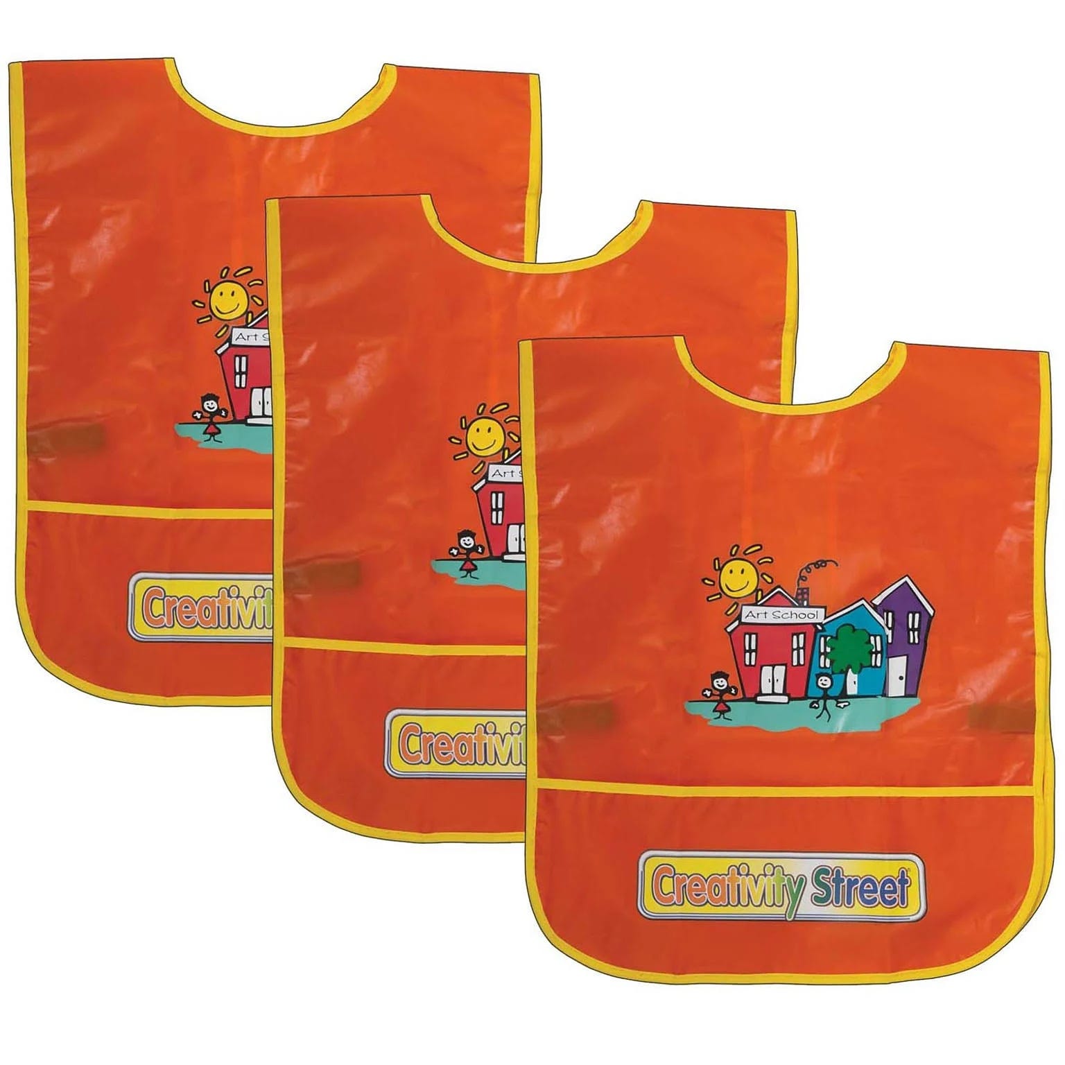 Creativity Street Orange Artist Smock for Kids Ages 3-8 | Image