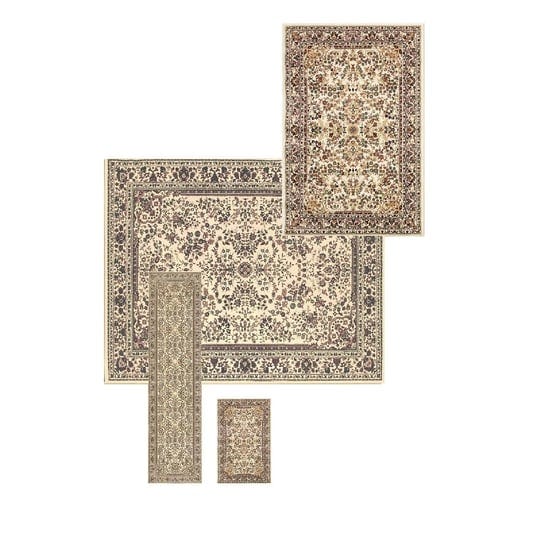 liora-manne-caspian-sarouk-indoor-rug-ivory-4-piece-set-1