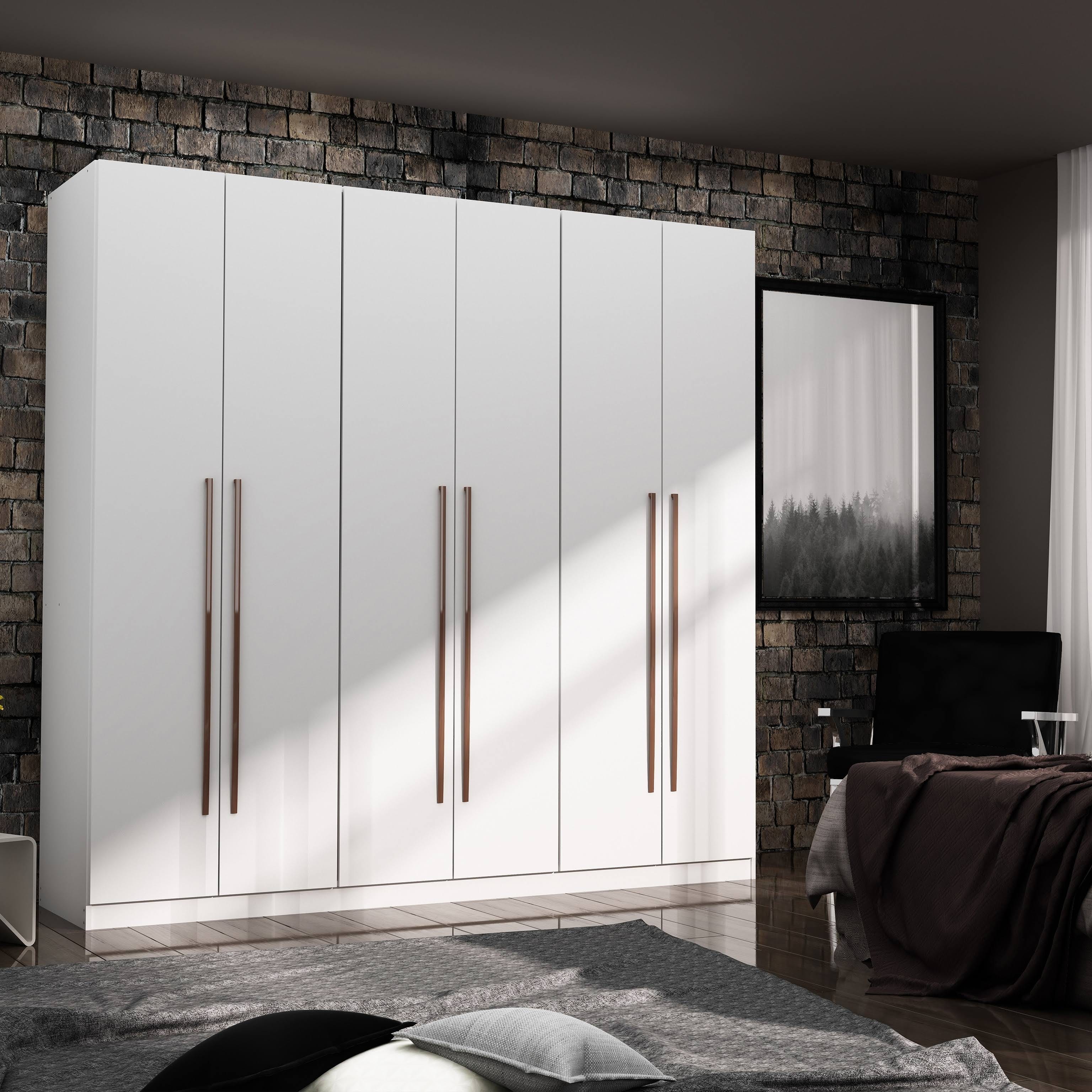 Modern 3-Section Freestanding Wardrobe with Hanging, Drawers, and Ample Storage Space | Image