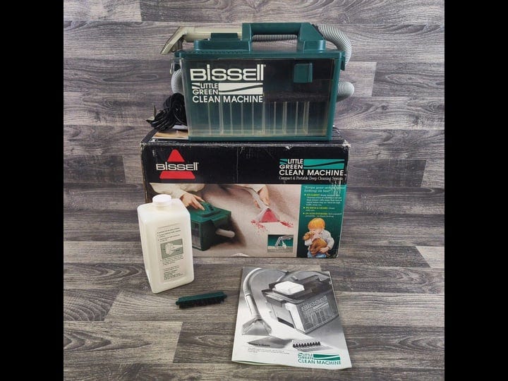 bissell-little-green-clean-machine-1653-2-carpet-cleaner-vintage-used-1