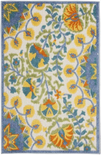 homeroots-3-x-4-yellow-and-teal-toile-non-skid-indoor-outdoor-area-rug-1