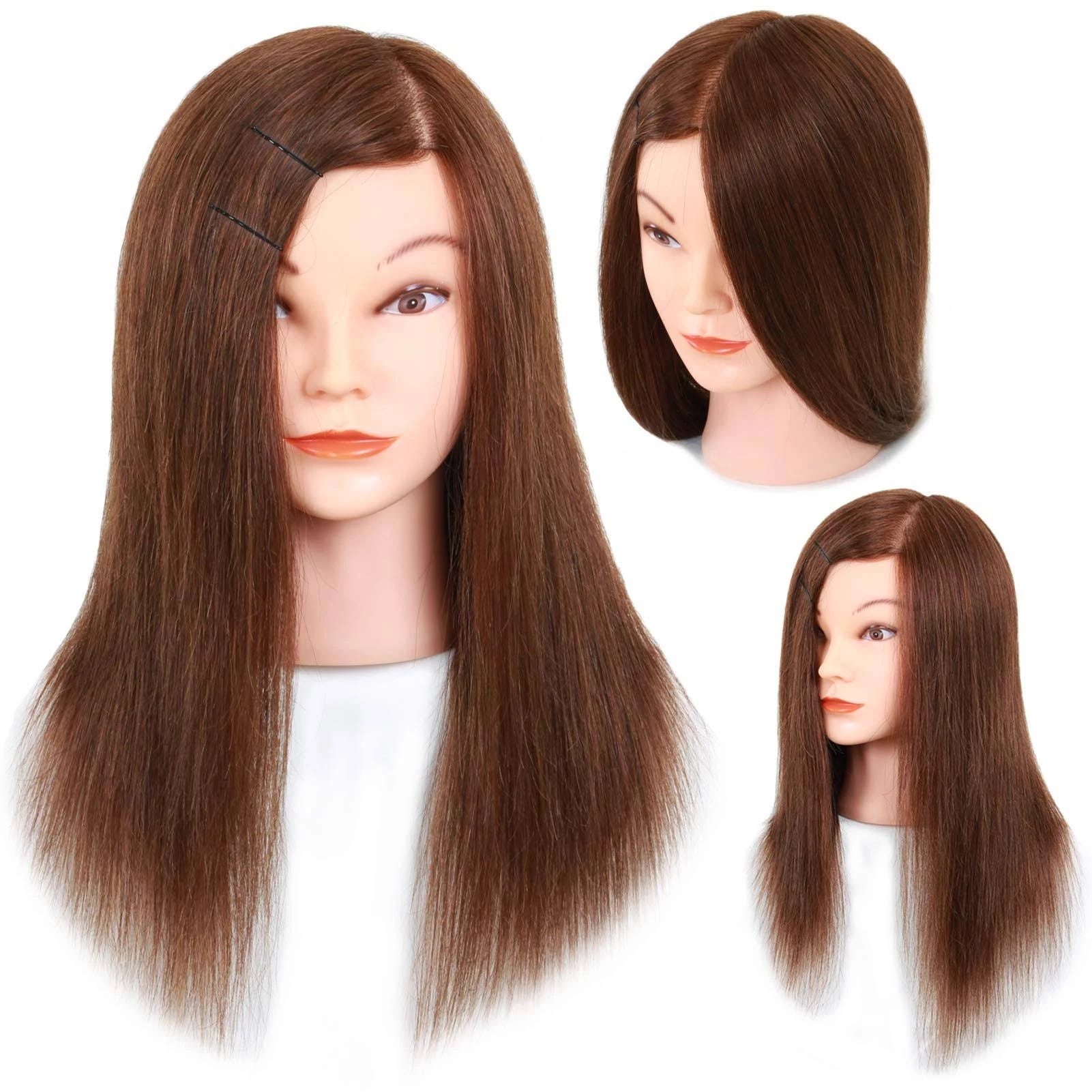 Realistic Human Hair Cosmetology Mannequin Head | Image