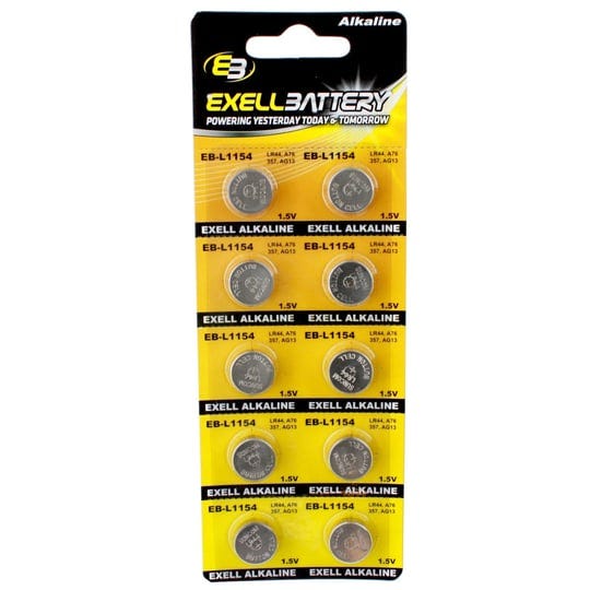 10pk-exell-eb-l1154-alkaline-1-5v-watch-battery-replaces-ag13-357-lr44-1