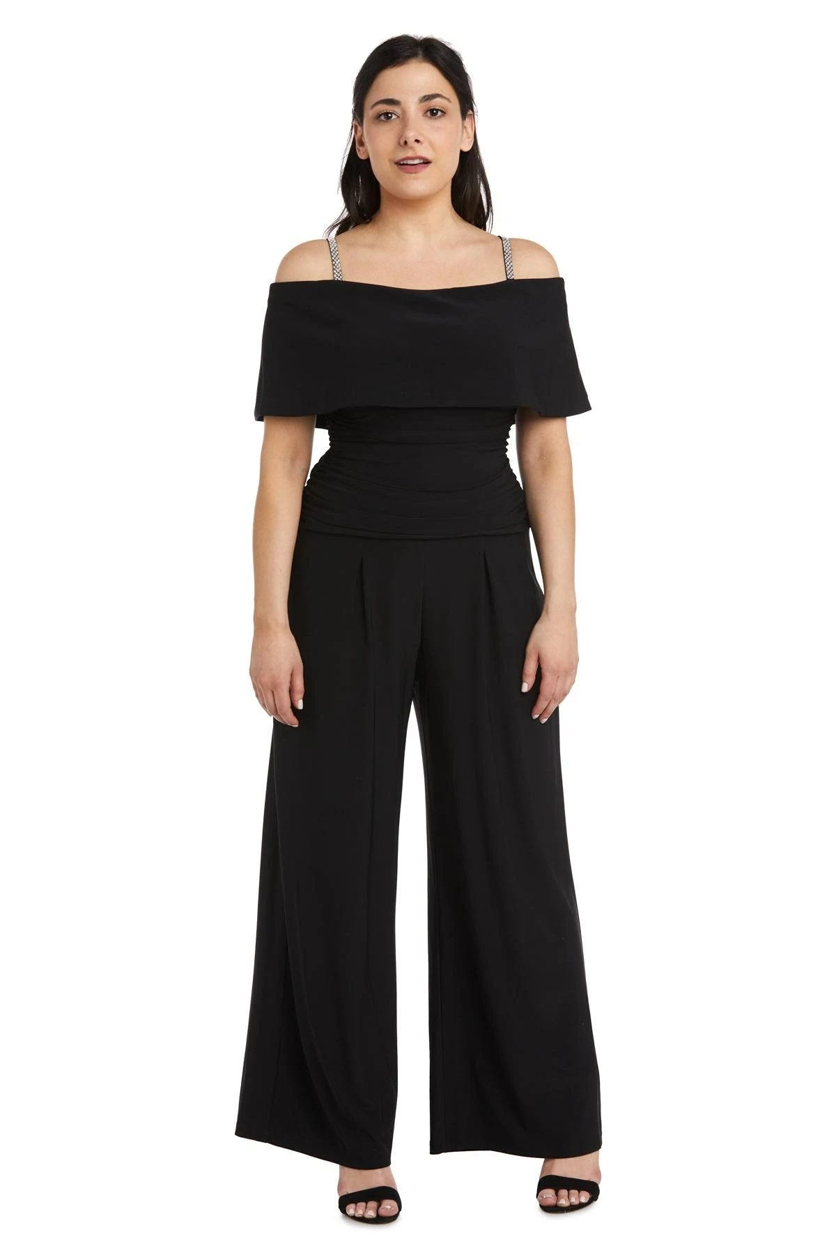 Stylish Cold-Shoulder Petite Jumpsuit for Special Events | Image