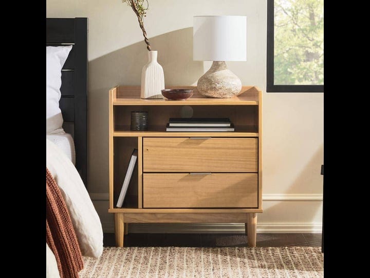 welwick-designs-2-drawer-natural-solid-wood-mid-century-modern-nightstand-with-tray-top-natural-pine-1