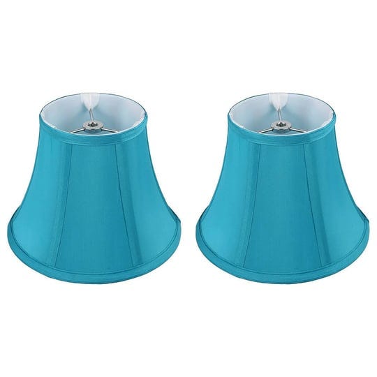 urbanest-set-of-2-softback-bell-lampshade-faux-silk-5-inch-by-9-inch-by-7-inch-teal-spider-fitter-1