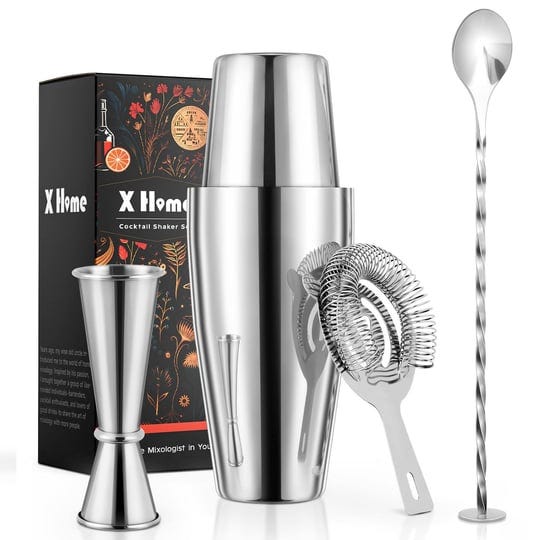 x-home-cocktail-shaker-set-professional-4-piece-bar-tool-set-with-easy-to-measure-jigger-10-inch-mix-1