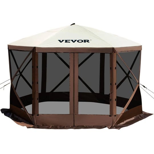 vevor-camping-gazebo-screen-tent-1212ft-6-sided-pop-up-canopy-shelter-tent-with-mesh-windows-portabl-1
