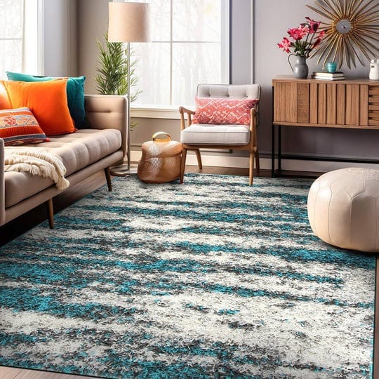 turquoise-5-ft-x-7-ft-modern-abstract-design-plush-shag-area-rug-1