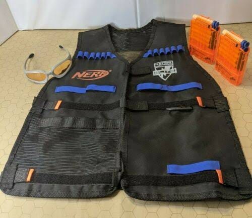 Official Nerf N-Strike Elite Series Tactical Vest with 12 Darts and 2 Quick Reload Clips | Image