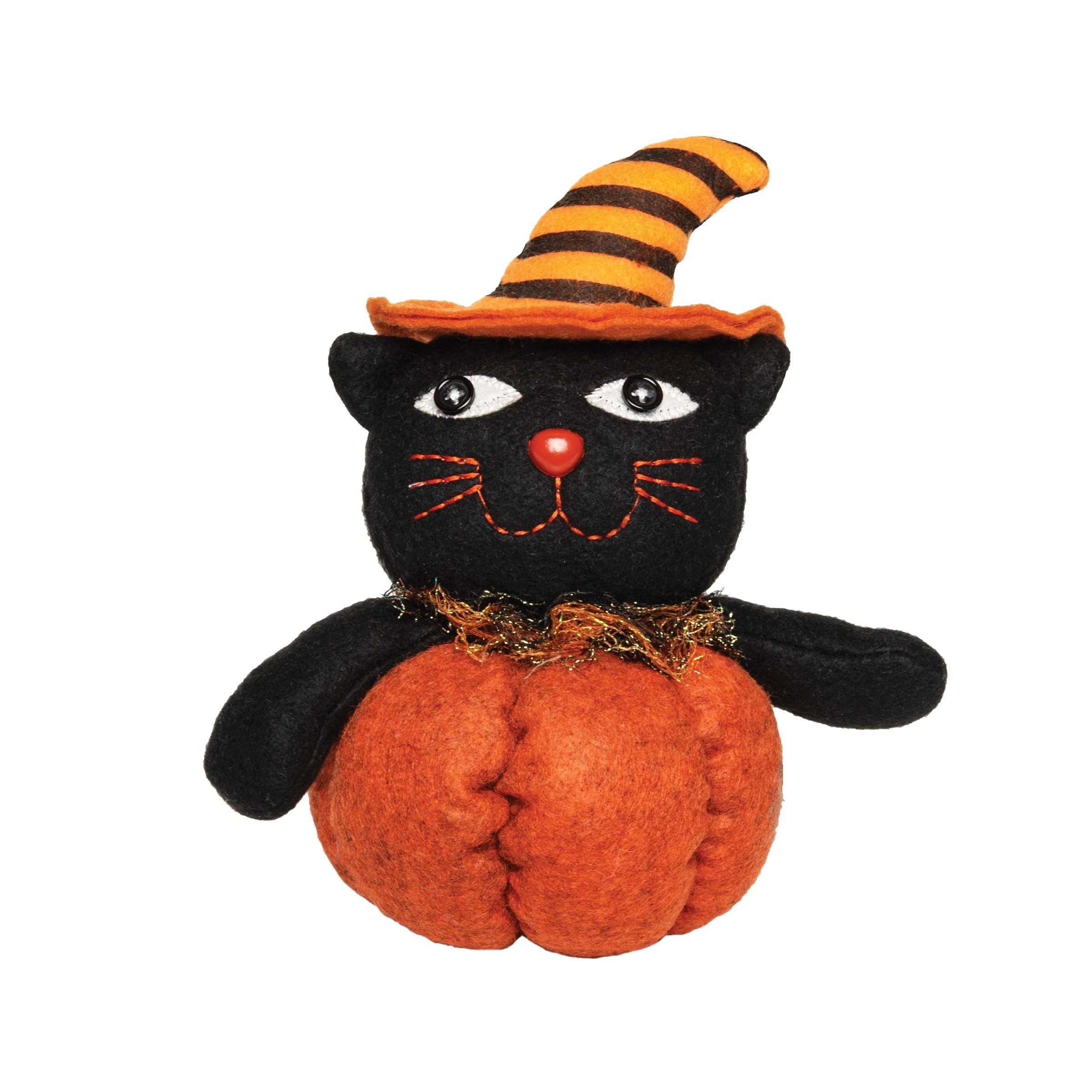 Black Cat Pumpkin Figurine | Image