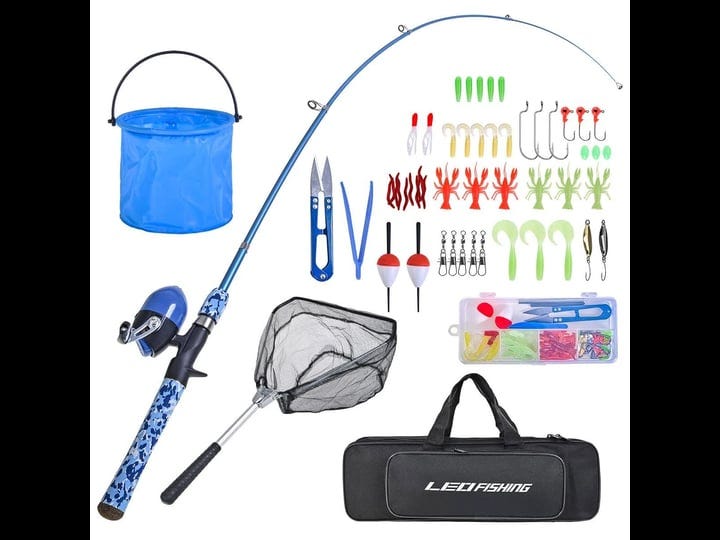 leofishing-kids-fishing-pole-set-with-full-starter-kits-portable-telescopic-fishing-rod-and-spincast-1