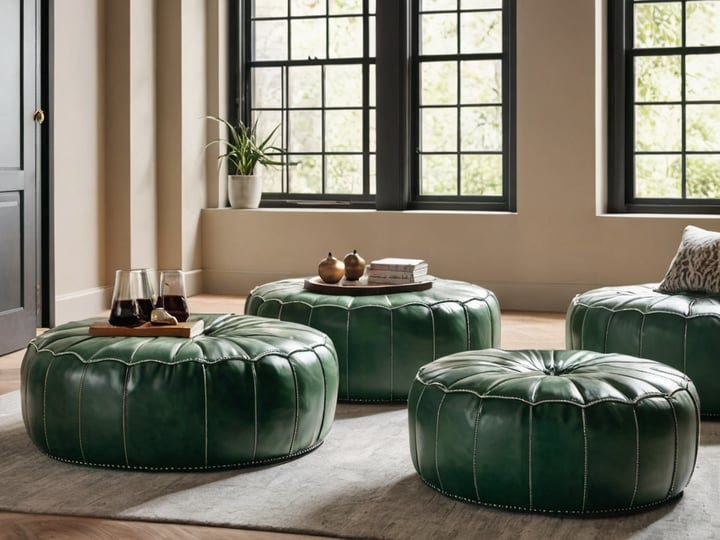 Green-Leather-Ottomans-Poufs-3