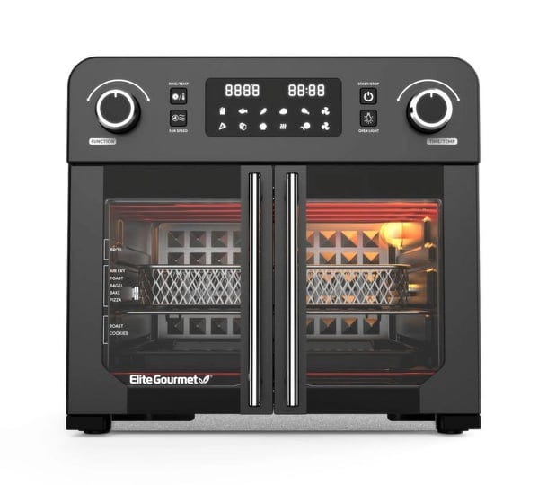elite-gourmet-eaf9010b-all-steel-french-door-air-fryer-countertop-oven-24-5-qt-1