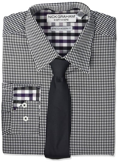 mens-nick-graham-everywhere-modern-fit-stretch-dress-shirt-tie-set-size-small-34-35-black-1