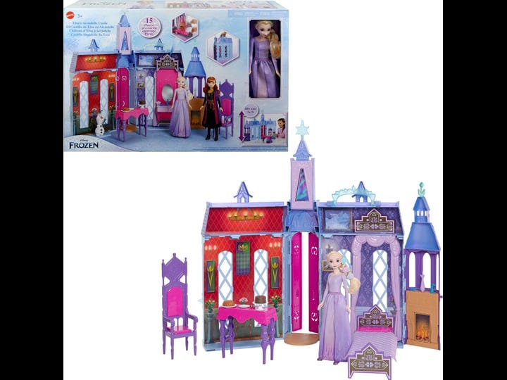 mattel-disney-frozen-doll-house-arendelle-castle-with-elsa-fashion-doll-4-play-areas-15-furniture-ac-1