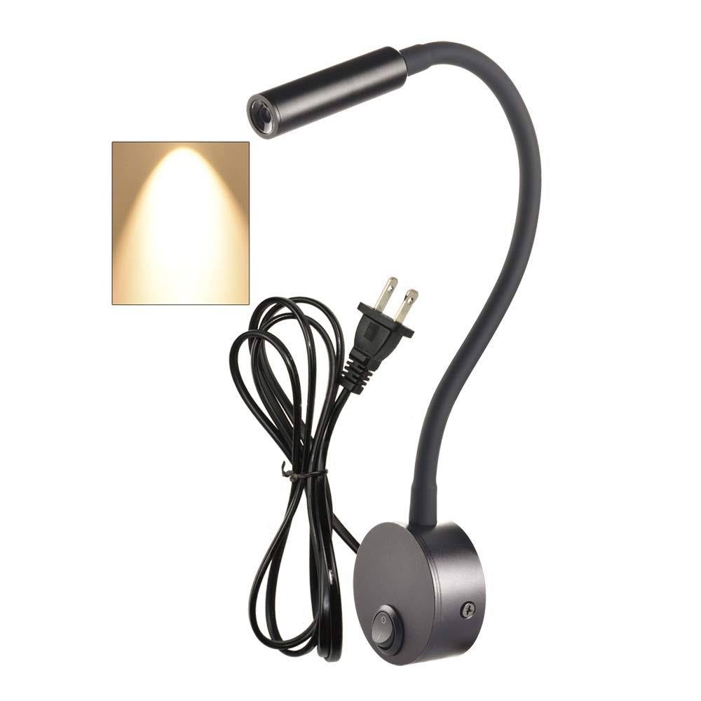 LEDSONLINE Black Reading Wall Mounted Lamp for Bed Headboard | Image
