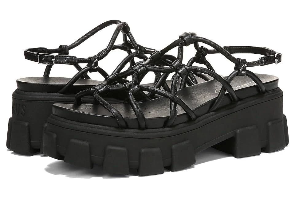 Circus NY Greyson Platform Sandal: Chunky Black Chunky Sandals with Adjustable Ankle Strap | Image