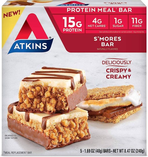 atkins-smores-protein-meal-bar-keto-friendly-5-count-pack-of-7