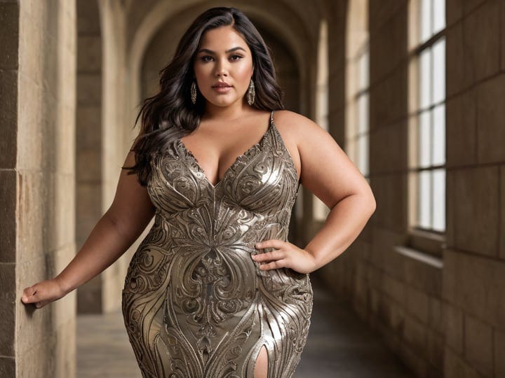 Metallic-Plus-Size-Dress-4