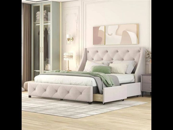 kd-marco-de-la-cama-beige-queen-size-linen-fabric-upholstered-bed-frame-with-headboard-drawers-1