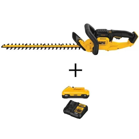 dewalt-dcht820bwcb240c-20v-max-22-in-lithium-ion-cordless-hedge-trimmer-with-20v-max-4ah-battery-and-1
