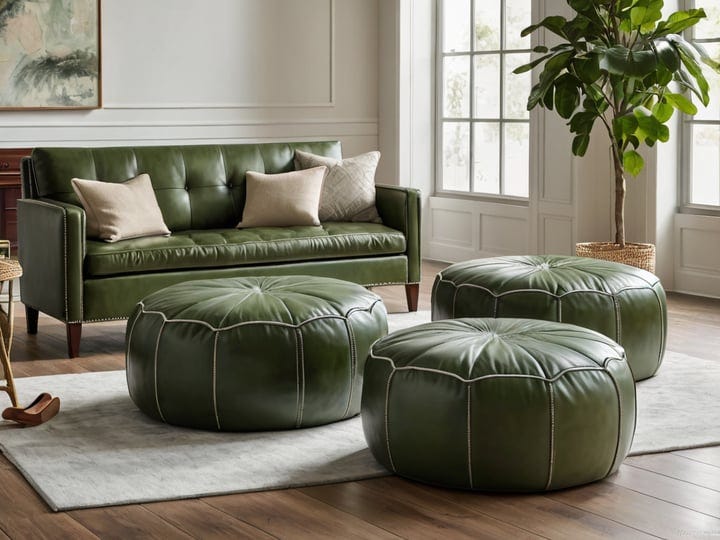 Green-Leather-Ottomans-Poufs-4