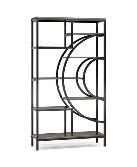 tribe-signs-71-inches-geometric-bookcase-industrial-8-tiers-bookshelves-rustic-etagere-bookcase-with-1