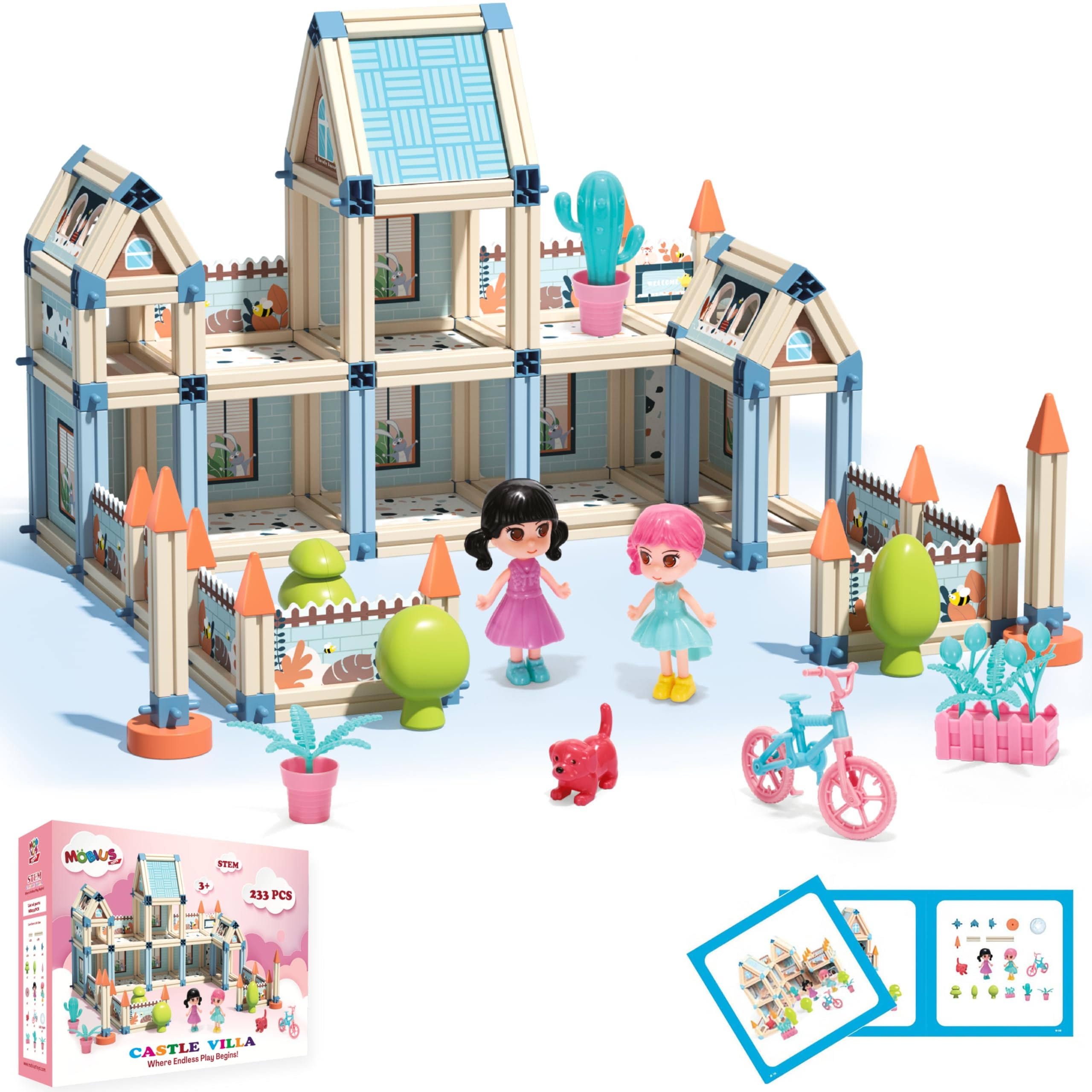 Princess Castle 3D Dollhouse Building Kit for Girls Age 5 & Up | Image