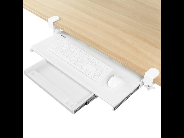 vivo-white-extra-sturdy-clamp-on-computer-keyboard-tray-with-pencil-drawer-1