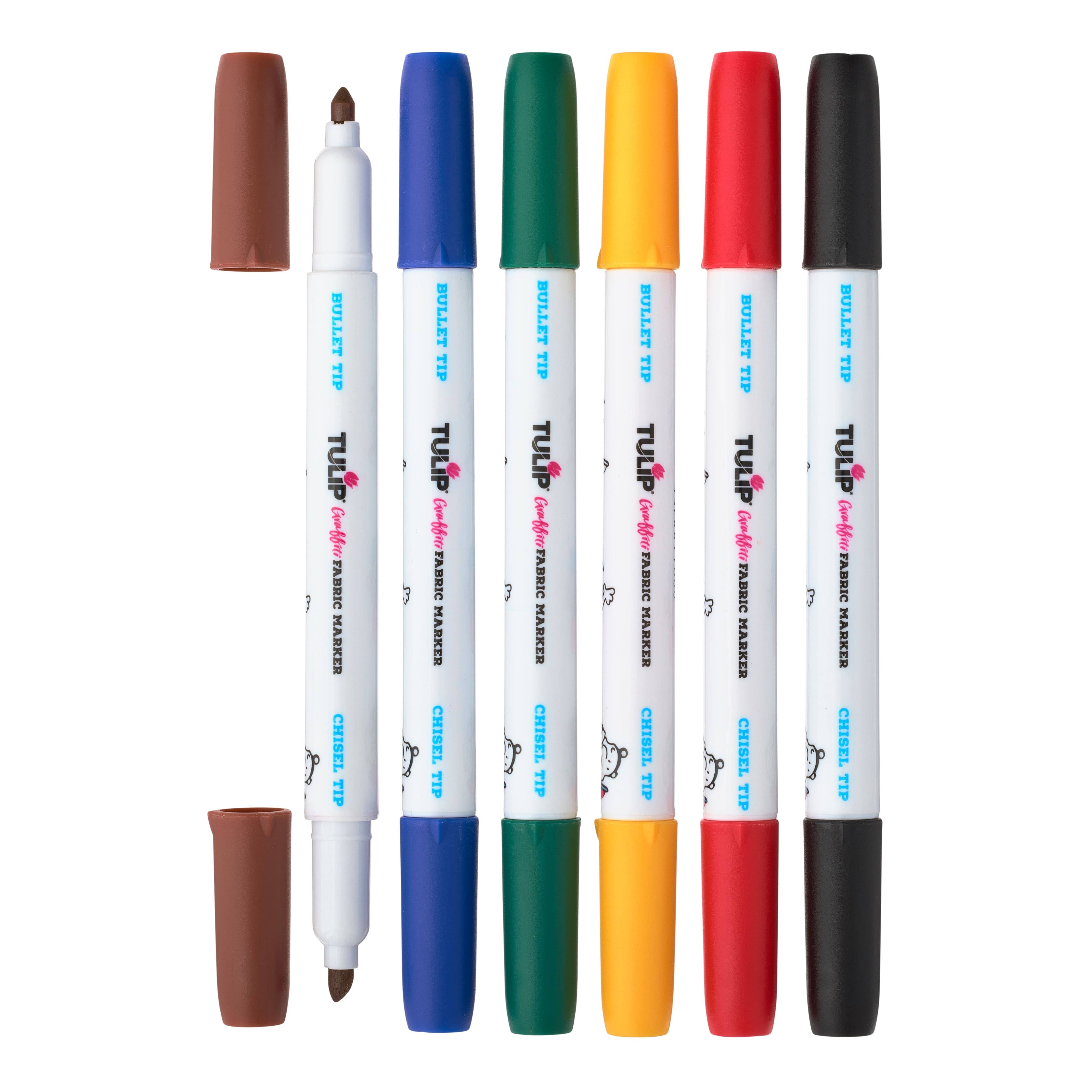 Tulip Rainbow Graffiti - Permanent Fabric Markers | Image