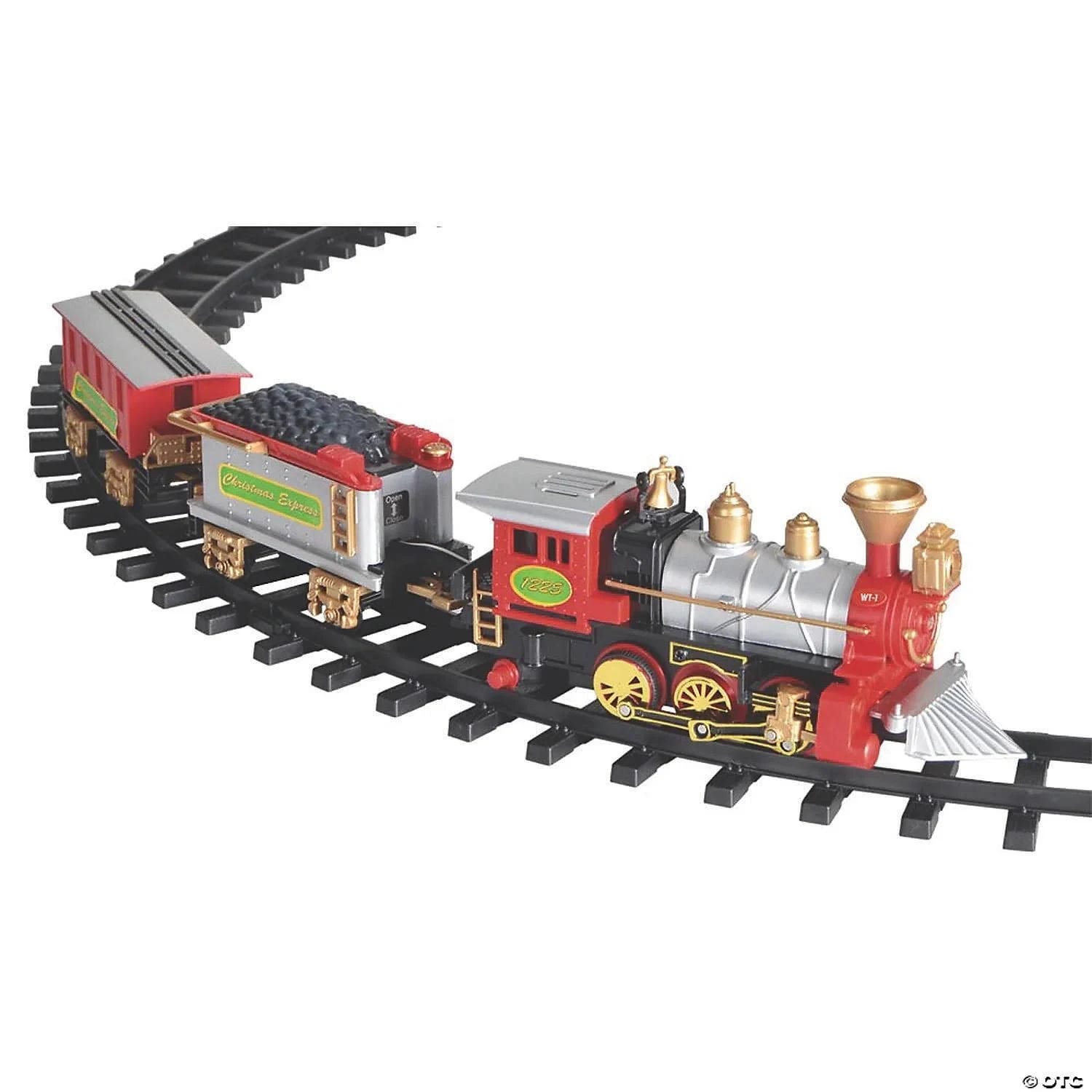 Charming 17-inch Christmas Tree Train Set | Image