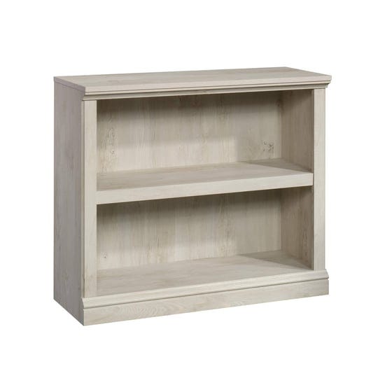 sauder-2-shelf-bookcase-chalked-chestnut-1