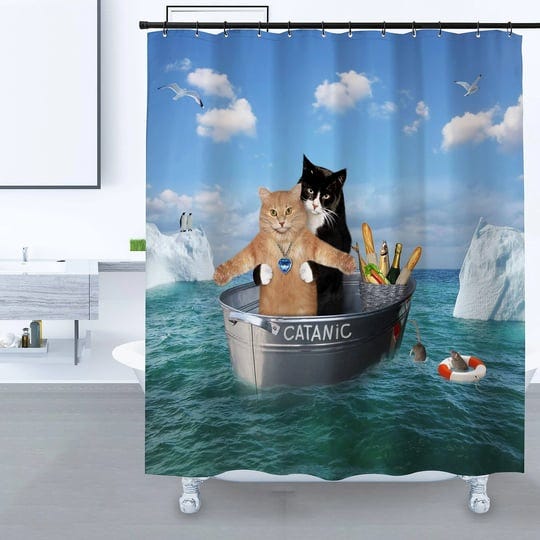 domoku-cat-shower-curtain-funny-pet-kitten-couple-cosplay-in-ocean-fun-cute-cat-bathroom-shower-curt-1