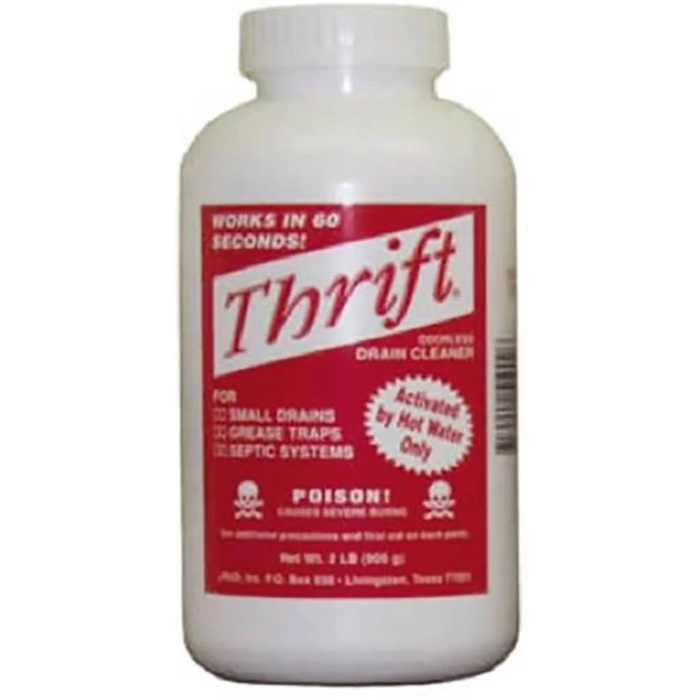 Thrift Alkaline Drain Cleaner: Effective, 2 lb., 12-pack Solution | Image