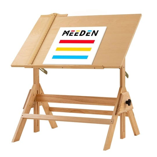 meeden-solid-wood-drafting-table-artist-drawing-desk-writing-desk-studio-desk-art-craft-table-with-a-1