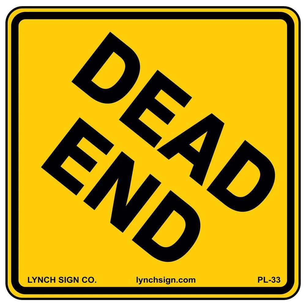 High-Visibility Dead End Sign for Indoor and Outdoor Use | Image