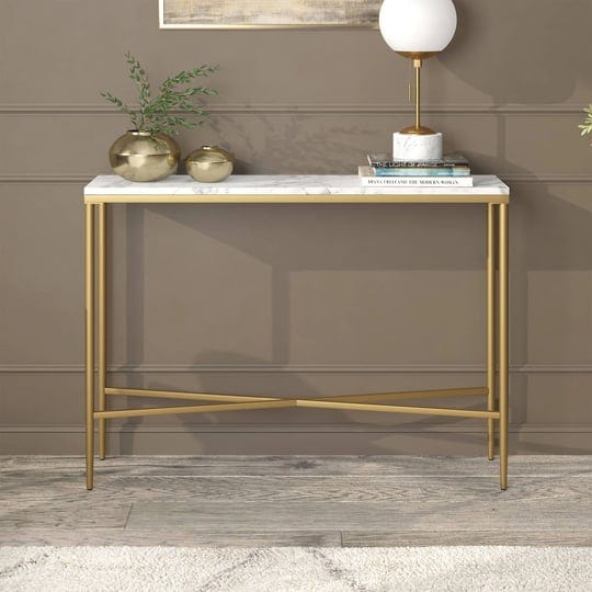 huxley-42-in-brass-retangular-console-table-with-faux-marble-top-1